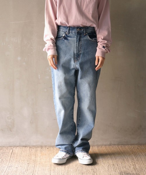 notch.（ノッチ）の「ストレートデニムパンツ（デニムパンツ・レディース・ブラック/ブルー・M/L/LL/S）」の7枚目の写真