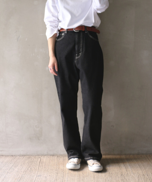 notch.（ノッチ）の「ストレートデニムパンツ（デニムパンツ・レディース・ブラック/ブルー・M/L/LL/S）」の11枚目の写真