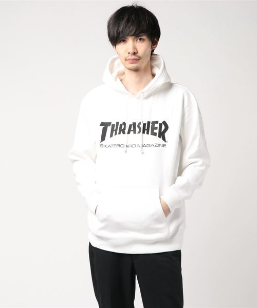 THRASHER（スラッシャー）の「【THRASHER/スラッシャー】MAG LOGO HOODIE / ロゴプリントプルオーバーパーカー（パーカー・メンズ・ホワイト/グレー/ブラック/ブルー・LARGE/MEDIUM/X-LARGE）」の10枚目の写真