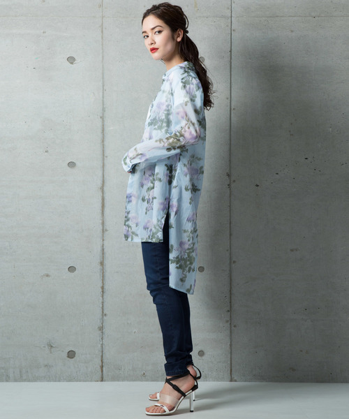 HUGO(ヒューゴ)の「ロングブラウス イン コットン(シャツ/ブラウス・レディース・ライトグレー・38/34/36/32)」の5枚目の写真