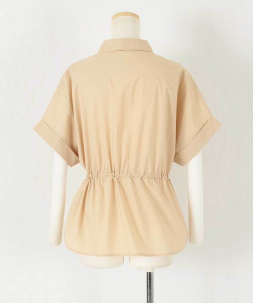 titivate(ティティベイト)の「ポケット付きドローストリングシャツ(シャツ/ブラウス・レディース・ホワイト/ベージュ/ネイビー/イエロー・FREE)」の10枚目の写真