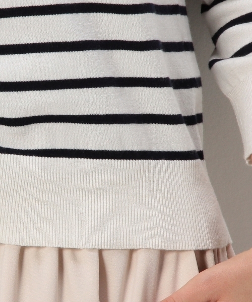 Jewel Changes(ジュエルチェンジズ)の「JCT 装飾付き クルーネック プルオーバー / スプリングニット(ニット/セーター・レディース・オフホワイト/グレー/その他1・フリー)」の10枚目の写真