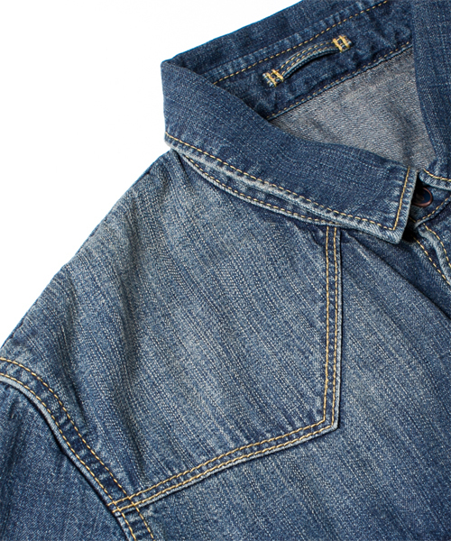 NANO universe(ナノユニバース)の「8ozヴィンテージデニムシャツ(シャツ/ブラウス・メンズ・サックスブルー/ブルー/インディゴブルー・X-LARGE/MEDIUM/SMALL/LARGE)」の13枚目の写真