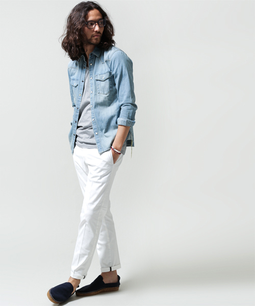 NANO universe(ナノユニバース)の「8ozヴィンテージデニムシャツ(シャツ/ブラウス・メンズ・サックスブルー/ブルー/インディゴブルー・X-LARGE/MEDIUM/SMALL/LARGE)」の20枚目の写真