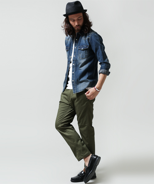 NANO universe(ナノユニバース)の「8ozヴィンテージデニムシャツ(シャツ/ブラウス・メンズ・サックスブルー/ブルー/インディゴブルー・X-LARGE/MEDIUM/SMALL/LARGE)」の21枚目の写真