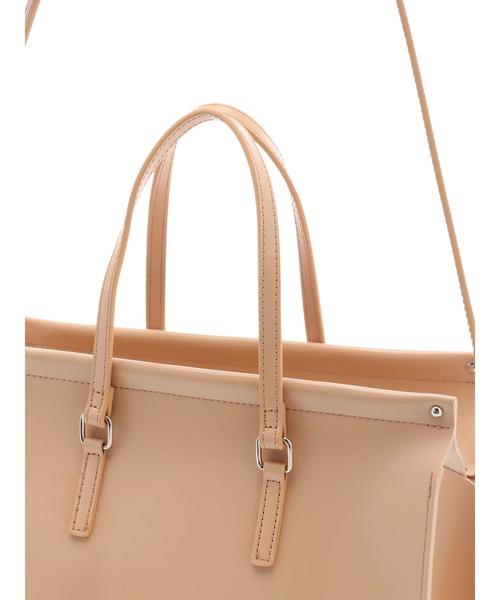 AMERICAN HOLIC(アメリカンホリック)の「スクエア2WAYトートバッグ*(トートバッグ・レディース・ブラック/ベージュ/グレー/オフホワイト・FREE)」の12枚目の写真