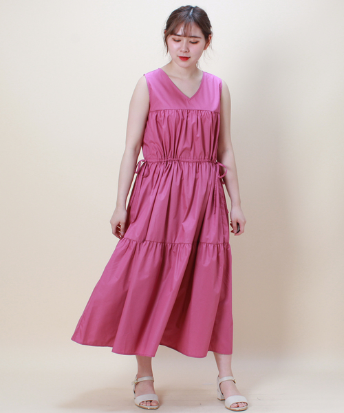 TRUDEA(トルディア)の「ティアードワンピース(ワンピース・レディース・ブラック/ベージュ/カーキ/ピンク/イエロー・MEDIUM)」の18枚目の写真