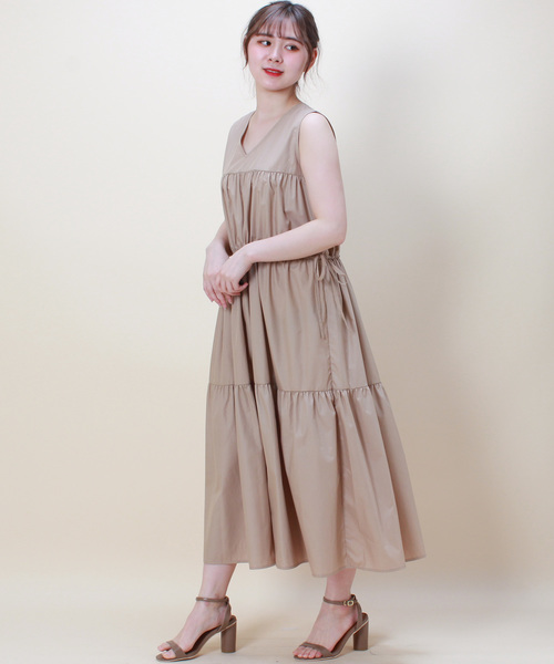 TRUDEA(トルディア)の「ティアードワンピース(ワンピース・レディース・ブラック/ベージュ/カーキ/ピンク/イエロー・MEDIUM)」の16枚目の写真