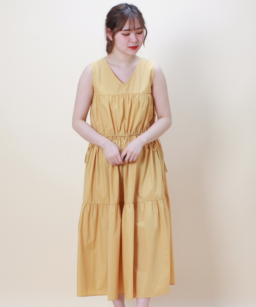 TRUDEA(トルディア)の「ティアードワンピース(ワンピース・レディース・ブラック/ベージュ/カーキ/ピンク/イエロー・MEDIUM)」の9枚目の写真