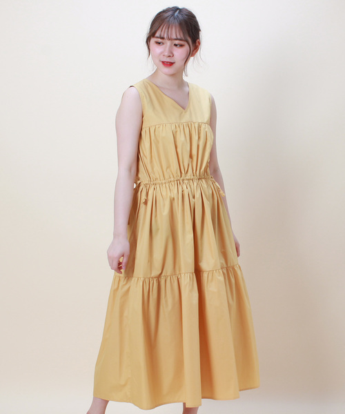 TRUDEA(トルディア)の「ティアードワンピース(ワンピース・レディース・ブラック/ベージュ/カーキ/ピンク/イエロー・MEDIUM)」の13枚目の写真