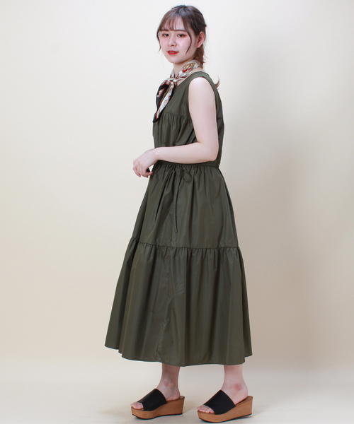 TRUDEA(トルディア)の「ティアードワンピース(ワンピース・レディース・ブラック/ベージュ/カーキ/ピンク/イエロー・MEDIUM)」の10枚目の写真