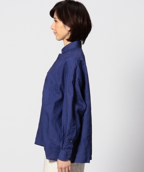 UNITED ARROWS（ユナイテッドアローズ）の「＜LE GLAZIK (ル・グラジック)＞ リネン スキッパーシャツ（シャツ/ブラウス・レディース・ホワイト/コバルトブルー・フリー）」の11枚目の写真