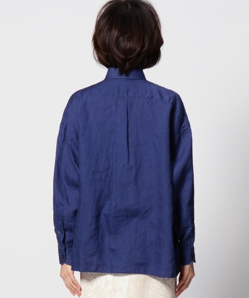 UNITED ARROWS（ユナイテッドアローズ）の「＜LE GLAZIK (ル・グラジック)＞ リネン スキッパーシャツ（シャツ/ブラウス・レディース・ホワイト/コバルトブルー・フリー）」の12枚目の写真