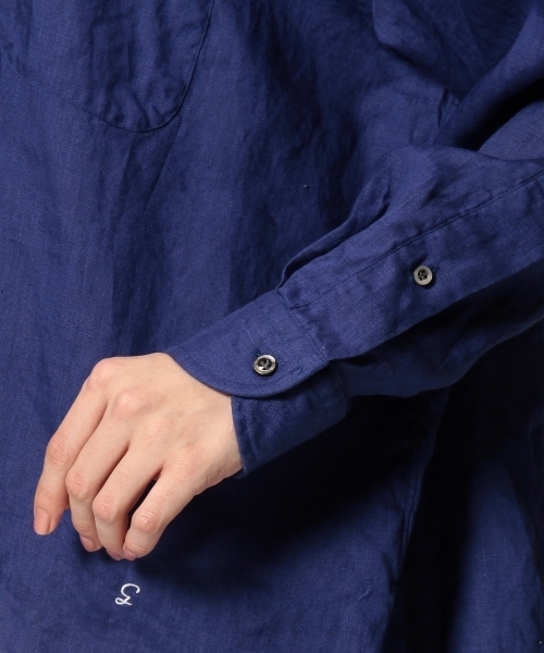 UNITED ARROWS（ユナイテッドアローズ）の「＜LE GLAZIK (ル・グラジック)＞ リネン スキッパーシャツ（シャツ/ブラウス・レディース・ホワイト/コバルトブルー・フリー）」の3枚目の写真