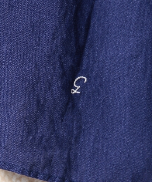 UNITED ARROWS（ユナイテッドアローズ）の「＜LE GLAZIK (ル・グラジック)＞ リネン スキッパーシャツ（シャツ/ブラウス・レディース・ホワイト/コバルトブルー・フリー）」の4枚目の写真