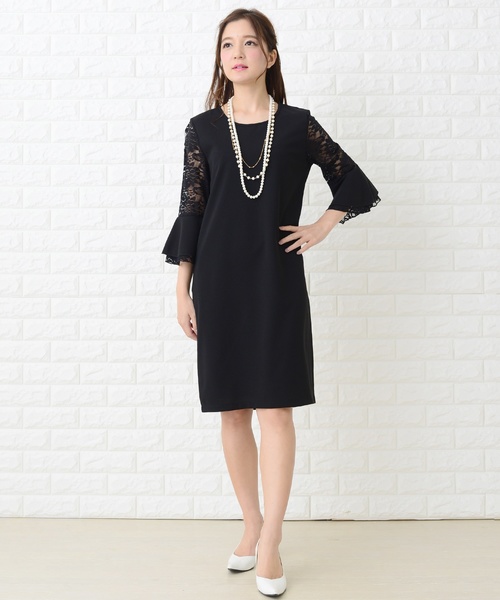 セール 花柄レース ダブルフレア袖コクーンワンピース ドレス ドレス Lace Ladies レースレディース のファッション通販 Zozotown