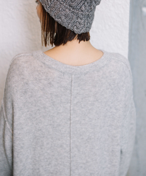 Munich(ミューニック)の「フォックスミックスヤーンニットマキシワンピース(ワンピース・レディース・ブラック/パープル/サーモンピンク/グレー・FREE)」の21枚目の写真