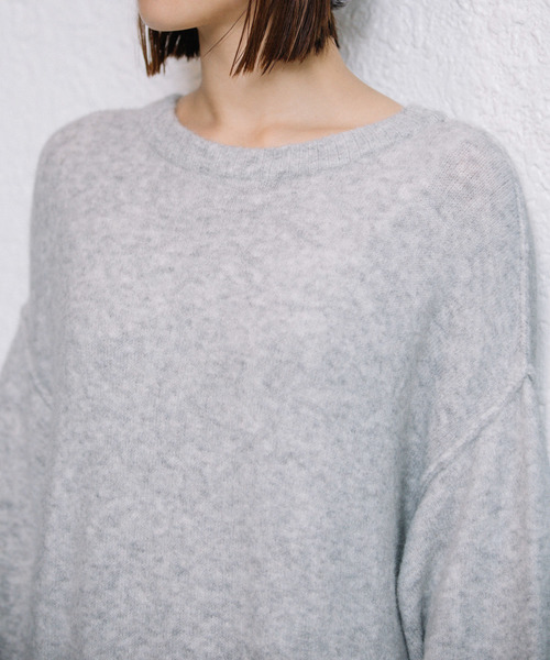 Munich(ミューニック)の「フォックスミックスヤーンニットマキシワンピース(ワンピース・レディース・ブラック/パープル/サーモンピンク/グレー・FREE)」の18枚目の写真