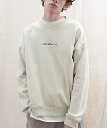 EMMA CLOTHES | ビッグシルエットポンチプルオーバーロゴスウェット(LEAVE MΣ ALONE)(スウェット)