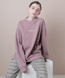 ビッグシルエットポンチプルオーバーロゴスウェット(LEAVE MΣ ALONE)