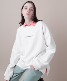 EMMA CLOTHES | ビッグシルエットポンチプルオーバーロゴスウェット(LEAVE MΣ ALONE)(スウェット)