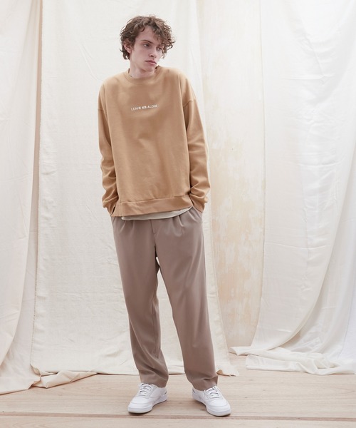 EMMA CLOTHES（エマクローズ）の「ビッグシルエットポンチプルオーバーロゴスウェット(LEAVE MΣ ALONE)（スウェット・メンズ・ホワイト/ブラック/ブラウン/グレー系その他/パープル系その他/チャコール/ベージュ系その他/ライトベージュ/グリーン・FREE/L/M）」の12枚目の写真