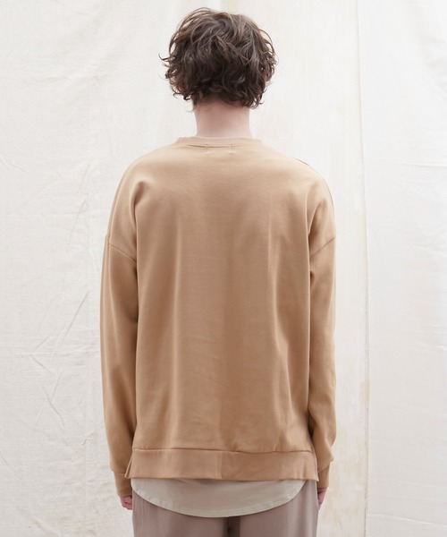 EMMA CLOTHES（エマクローズ）の「ビッグシルエットポンチプルオーバーロゴスウェット(LEAVE MΣ ALONE)（スウェット・メンズ・ホワイト/ブラック/ブラウン/グレー系その他/パープル系その他/チャコール/ベージュ系その他/ライトベージュ/グリーン・FREE/L/M）」の13枚目の写真