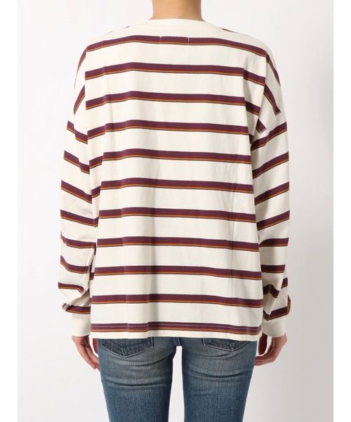 Ungrid(アングリッド)の「マルチボーダールーズロングスリーブTee(Tシャツ/カットソー・レディース・アイボリー/カーキ・FREE)」の8枚目の写真