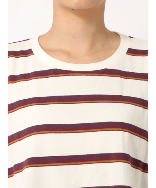 Ungrid(アングリッド)の「マルチボーダールーズロングスリーブTee(Tシャツ/カットソー・レディース・アイボリー/カーキ・FREE)」の9枚目の写真