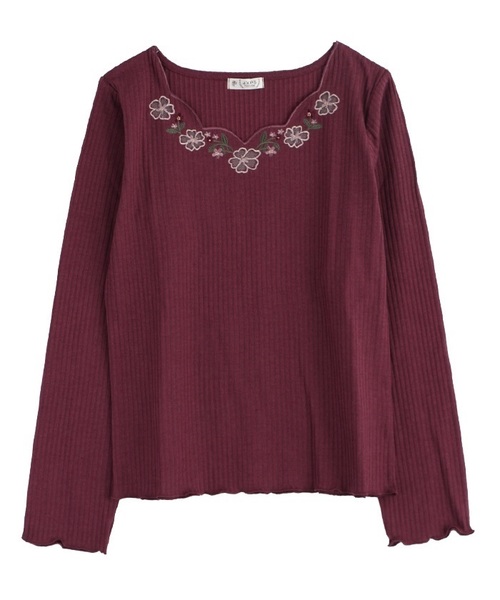 axes femme（アクシーズファム）の「お花カットワークＰＯ（Tシャツ/カットソー・レディース・キナリ/ピンク系その他/ブラウン/ブラック・MEDIUM）」の4枚目の写真