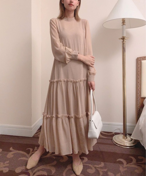 ドット柄フリルロングドレス ワンピース ワンピース Leja レジャ のファッション通販 Zozotown ドット柄フリルロングドレス ワンピース ワンピース Leja レジャ のファッション通販 Zozotown