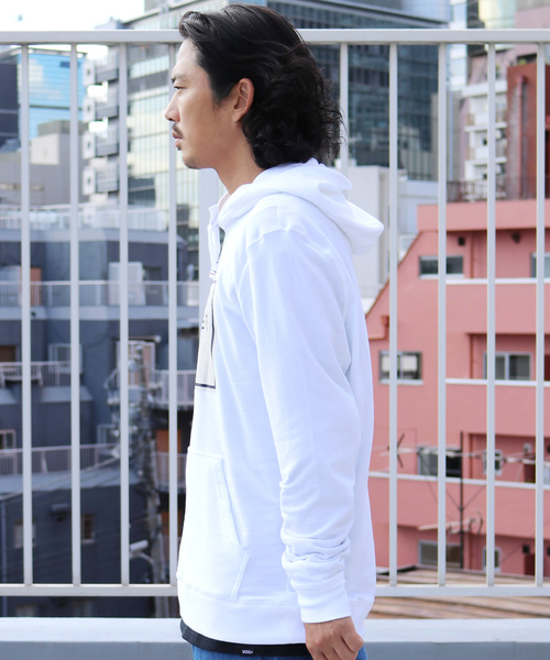 TOMMY HILFIGER（トミーヒルフィガー）の「Tommy Hilfiger/トミーヒルフィガー HOODIE　ボックスロゴプルオーバーパーカー（パーカー・メンズ・ホワイト/ダークネイビー・S/M/L/XL）」の3枚目の写真