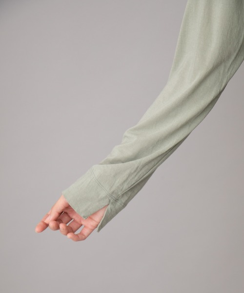 Munich（ミューニック）の「コットンリヨセルハイゲージジャージー　ラウンドヘムTシャツ（Tシャツ/カットソー・レディース・ホワイト/ライトグリーン/ダークグレー/ダークベージュ/ペールイエロー/ブラック/ライトベージュ・FREE）」の13枚目の写真