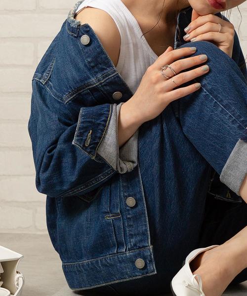 coen（コーエン）の「USAコットンコクーンデニムパンツ#（デニムパンツ・レディース・ネイビー/コバルトブルー・LARGE/MEDIUM/SMALL）」の17枚目の写真