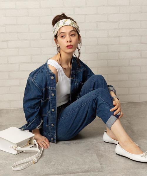 coen（コーエン）の「USAコットンコクーンデニムパンツ#（デニムパンツ・レディース・ネイビー/コバルトブルー・LARGE/MEDIUM/SMALL）」の16枚目の写真