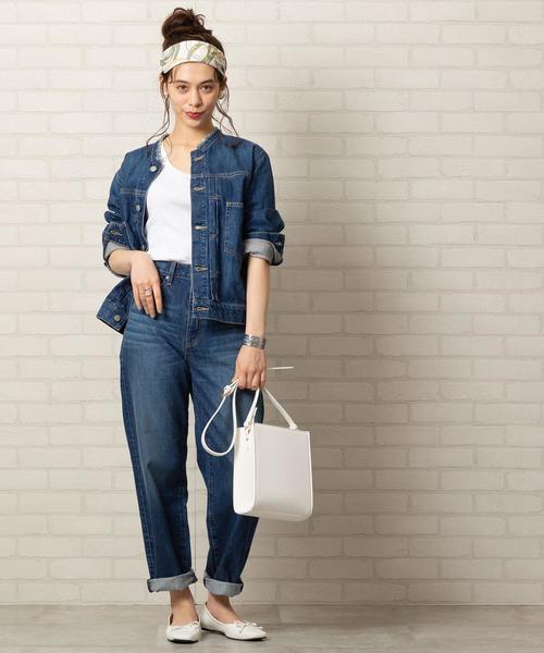 coen（コーエン）の「USAコットンコクーンデニムパンツ#（デニムパンツ・レディース・ネイビー/コバルトブルー・LARGE/MEDIUM/SMALL）」の15枚目の写真