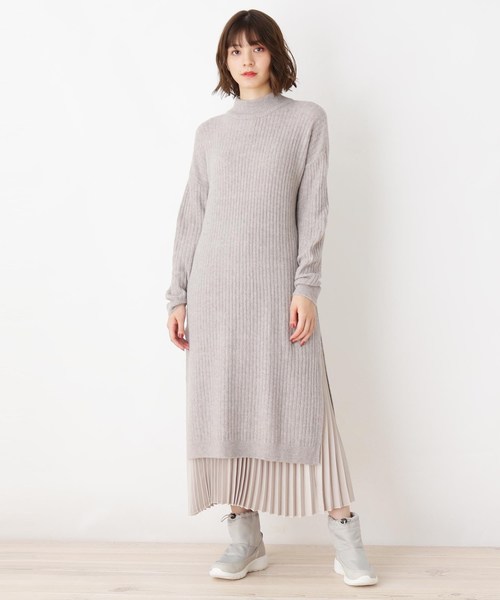 grove(グローブ)の「【3Lまで】ジャケット+ニットワンピ+スカート3点SET(ノーカラージャケット・レディース・ガンメタ/キャメル・02/03/04/05)」の11枚目の写真