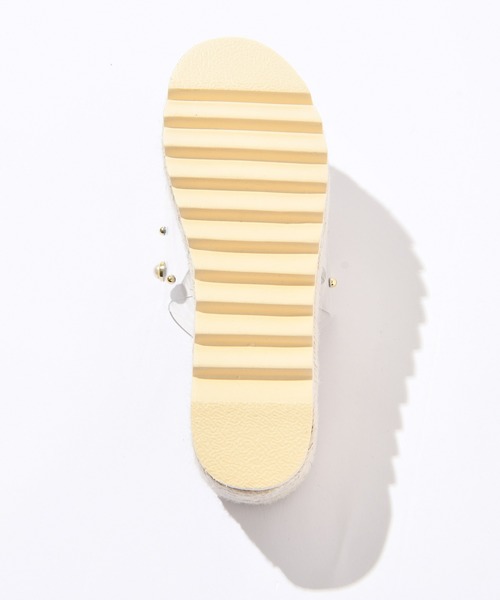 one after another NICE CLAUP（ワンアフターアナザーナイスクラップ）の「ジュート厚底フラットサンダル（サンダル・レディース・ゴールド系その他/ミント/クリア・LARGE/SMALL/MEDIUM）」の10枚目の写真