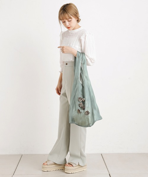 one after another NICE CLAUP（ワンアフターアナザーナイスクラップ）の「ジュート厚底フラットサンダル（サンダル・レディース・ゴールド系その他/ミント/クリア・LARGE/SMALL/MEDIUM）」の18枚目の写真