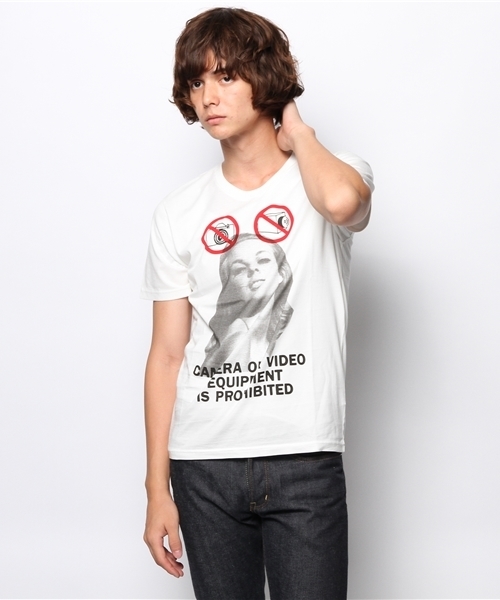 HYSTERIC GLAMOUR 半袖トレーナー ヒステリックグラマー 目隠しガール 半袖スウェット 半袖