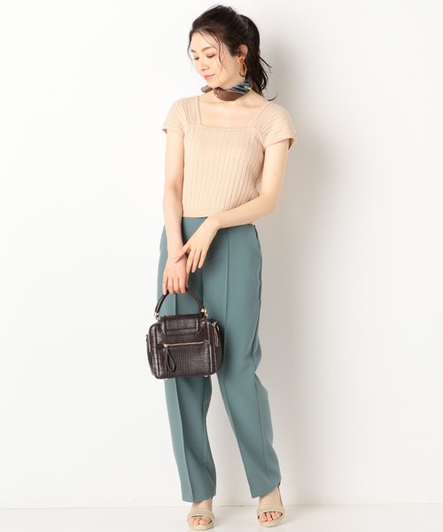 archives(アルシーヴ)の「強撚レーヨン前開きキャミニットTOPS(ニット/セーター・レディース・ブラック/ベージュ/イエロー/ピンクベージュ/ブルー・MEDIUM)」の7枚目の写真