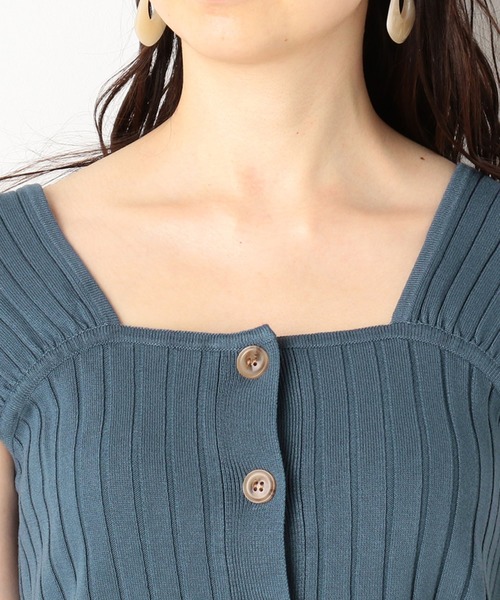 archives(アルシーヴ)の「強撚レーヨン前開きキャミニットTOPS(ニット/セーター・レディース・ブラック/ベージュ/イエロー/ピンクベージュ/ブルー・MEDIUM)」の15枚目の写真