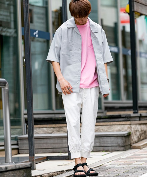 London Denim（ロンドンデニム）の「18/- TC 天竺 ポケット付き クルーネック 半袖 Tシャツ（Tシャツ/カットソー・メンズ・ホワイト/ブラック/ネイビー/グレー/カーキ/ピンク/ライトイエロー/ライトピンク・M/L/XL）」の14枚目の写真