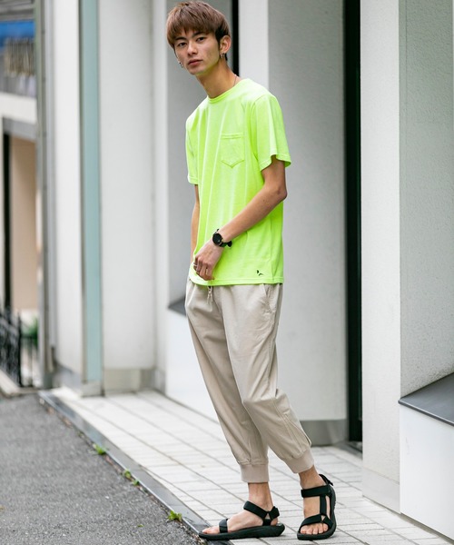 London Denim（ロンドンデニム）の「18/- TC 天竺 ポケット付き クルーネック 半袖 Tシャツ（Tシャツ/カットソー・メンズ・ホワイト/ブラック/ネイビー/グレー/カーキ/ピンク/ライトイエロー/ライトピンク・M/L/XL）」の10枚目の写真