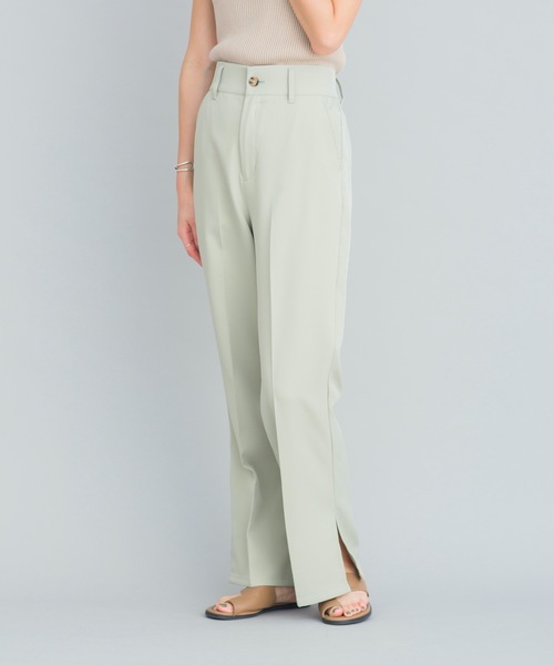 prose verse（プロズヴェール）の「《WEB限定》サイドスリットセンタープレスパンツ（その他パンツ・レディース・ブルー/ライトベージュ/ミント・ﾌﾘ-）」の3枚目の写真