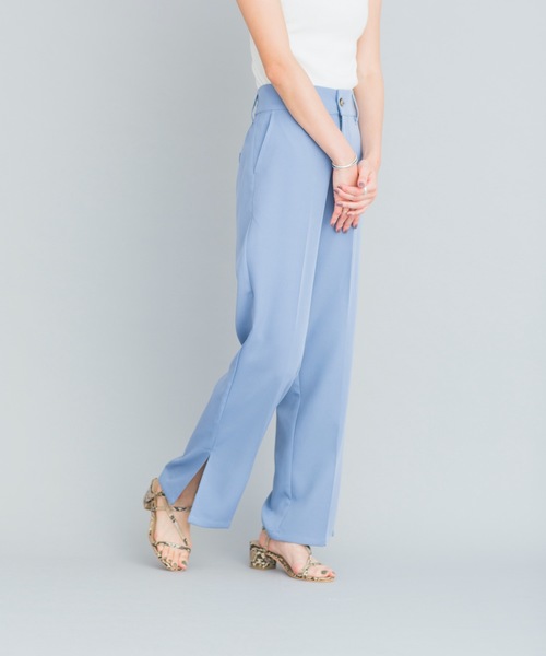 prose verse（プロズヴェール）の「《WEB限定》サイドスリットセンタープレスパンツ（その他パンツ・レディース・ブルー/ライトベージュ/ミント・ﾌﾘ-）」の12枚目の写真