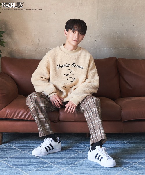 PEANUTS（ピーナッツ）の「PEANUTS スヌーピーフェイス刺繍ボア