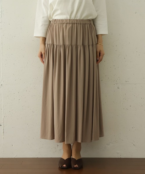 URBAN RESEARCH DOORS（アーバンリサーチドアーズ）の「ティアードスカート∴（スカート・レディース・ベージュ/パープル/ブラック・ONE）」の17枚目の写真