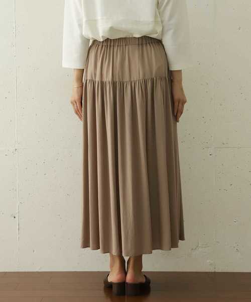 URBAN RESEARCH DOORS（アーバンリサーチドアーズ）の「ティアードスカート∴（スカート・レディース・ベージュ/パープル/ブラック・ONE）」の19枚目の写真