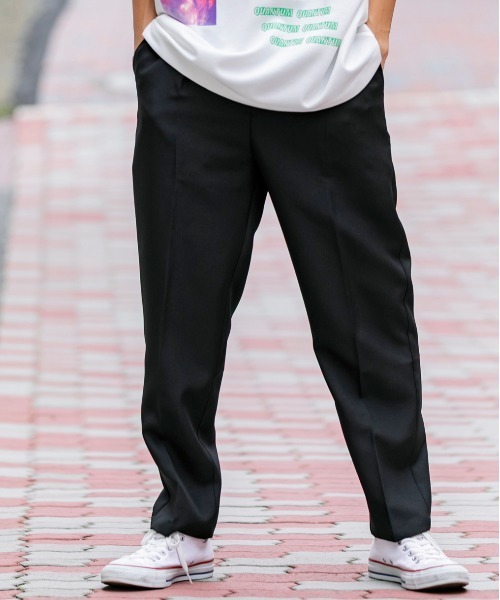 ADMIX/ATELIER SAB MEN（アドミックスアトリエサブメン）の「ポリエステルポプリン ／ ワイド テーパード パンツ ウエストゴム（セットアップ対応）（スラックス・メンズ・ライトグレー/ブラック/アッシュブラウン/ライトベージュ/ダークベージュ・48/50）」の2枚目の写真